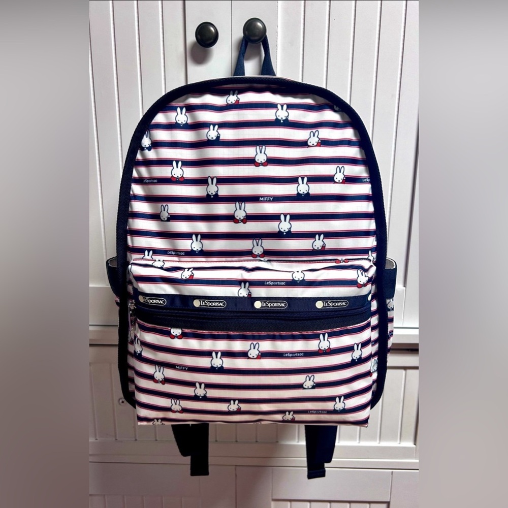 LeSportsac Miffy Route Backpack, LeSportsac Miffy Allover Stripes